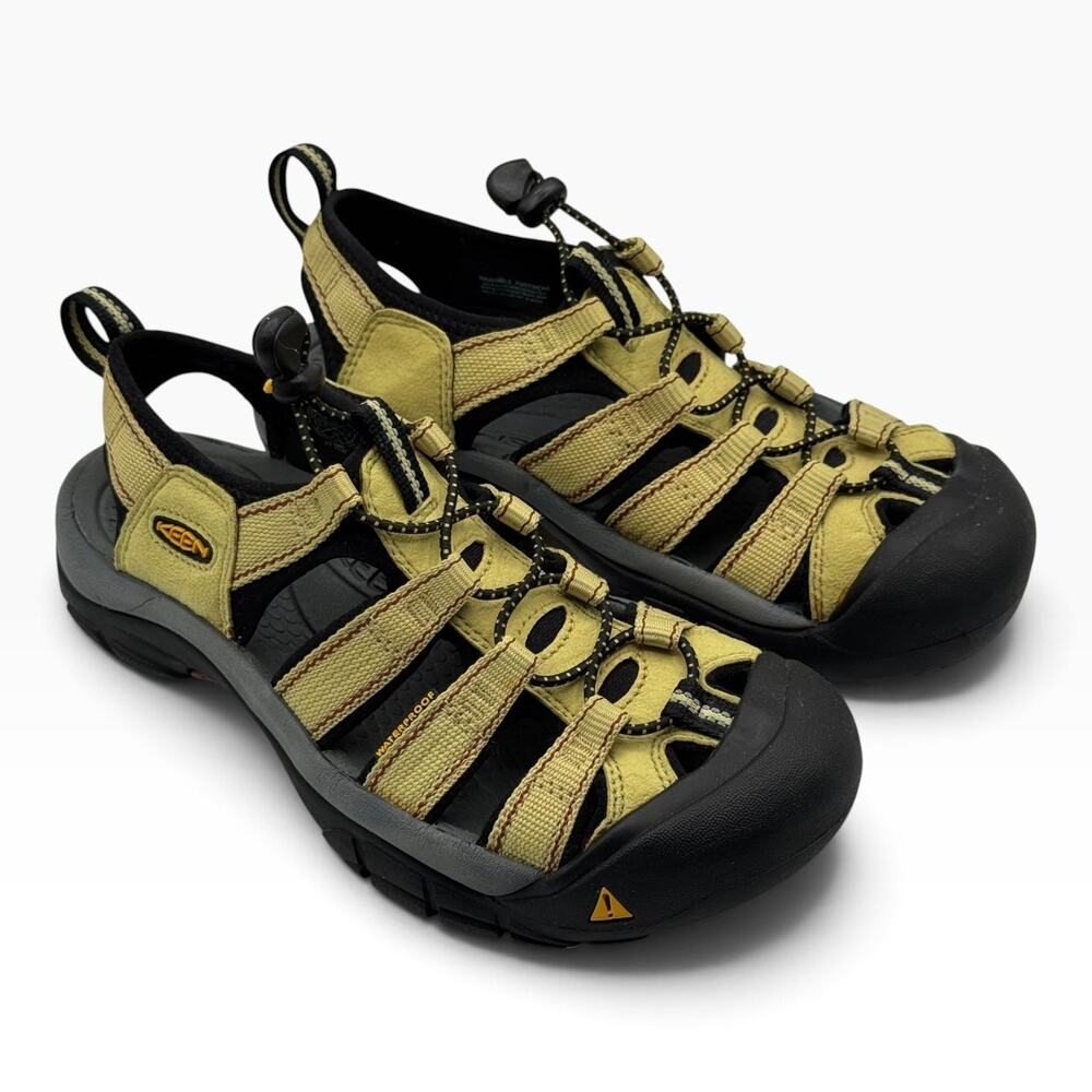 KEEN Newport H2 Women's 7 Water Hiking Sandals Yellow Olive Outdoor Trail Shoes